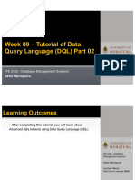 Week 09 - Tutorial Lab Sheet DQL