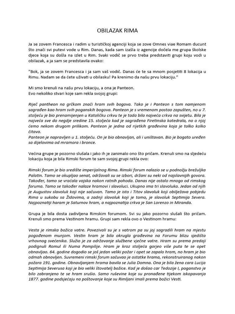 Obilazak Rima | PDF