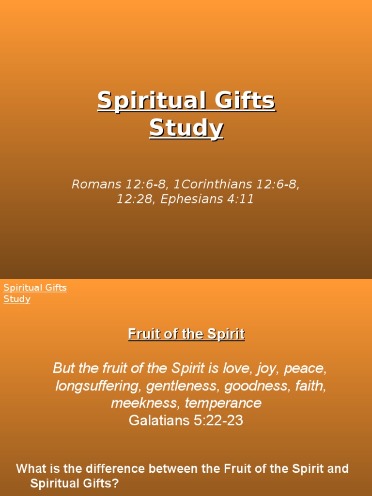 Understanding Spiritual Gifts | PDF | Spiritual Gift | Fruit Of The ...