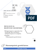 KU PPB 423 Lesson 10 - Biological Response Modifers