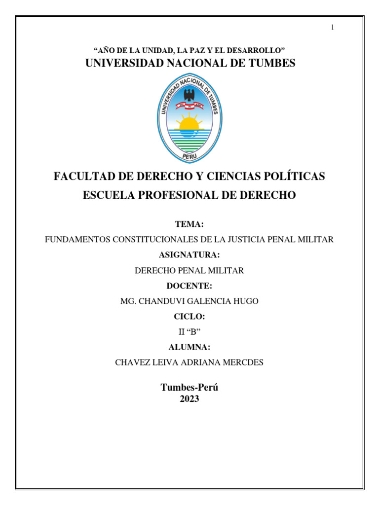 Penal Militar Pdf Policía Jurisdicción