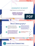 Moot Court PPT - Bibliography in Moot