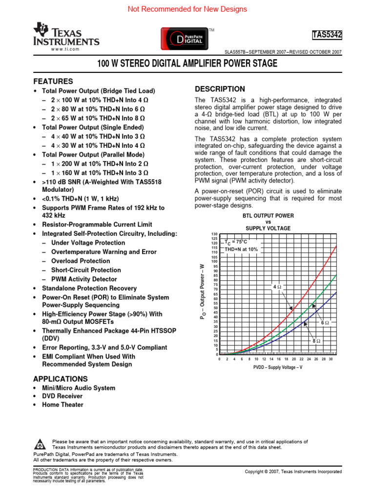 Tas 5342 | PDF | Signal To Noise Ratio | Computer Engineering