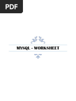 Mysql - WS 1 - 10