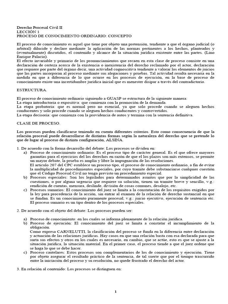 Procesal Civil II. Bolillas 1 Al 28-4-1 | PDF | Demanda judicial | Ley ...