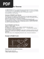 Myhill Nerode Theorem