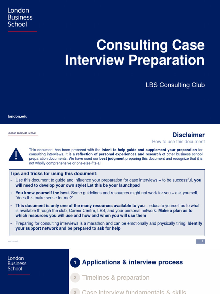 LBS Consulting Interview Prep Guide | PDF | Mc Kinsey & Company | Job ...