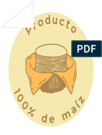 Sticker para Producto de Maiz Ilustrado Moderno Beige
