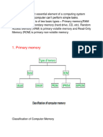 Memory and It's Types