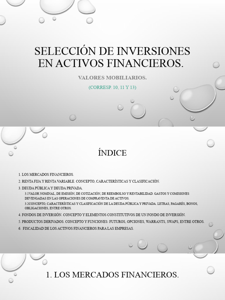Tema 4 Selección de Inversiones | PDF | Renta Fija | Deuda gubernamental