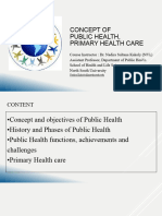 Lecture 2 CONCEPT of PUBLIC HEALTH, PHC - FZK - Fall 2022