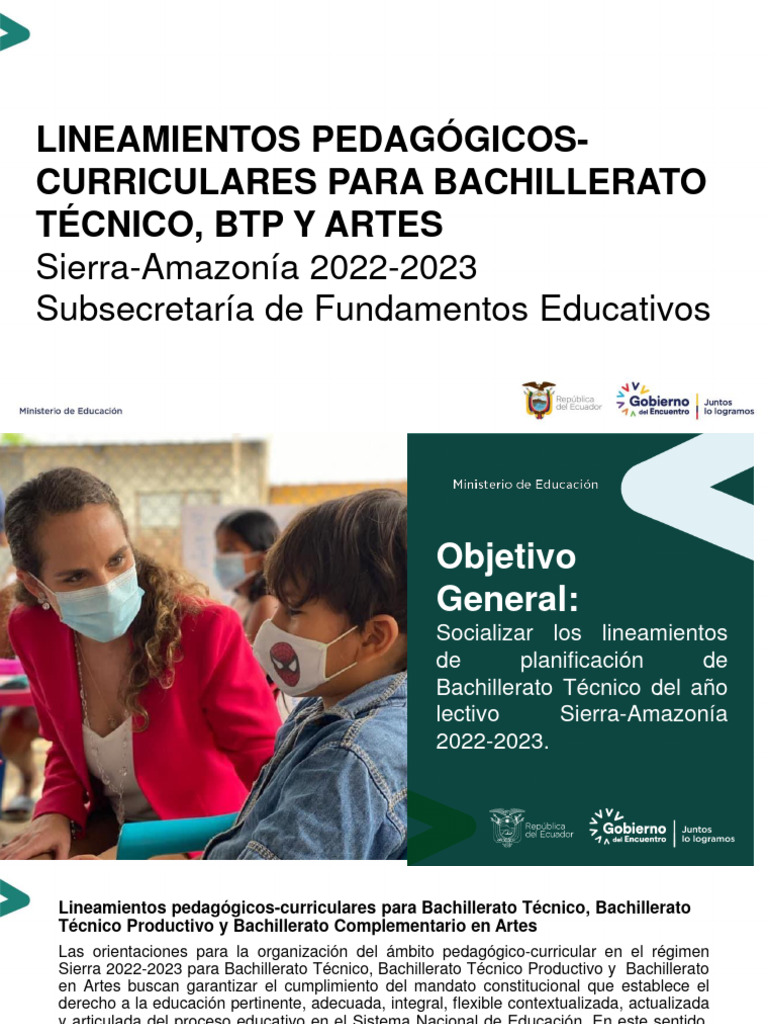Lineamientos Pedagógicos Bachillerato Técnico | PDF | Plan de estudios ...