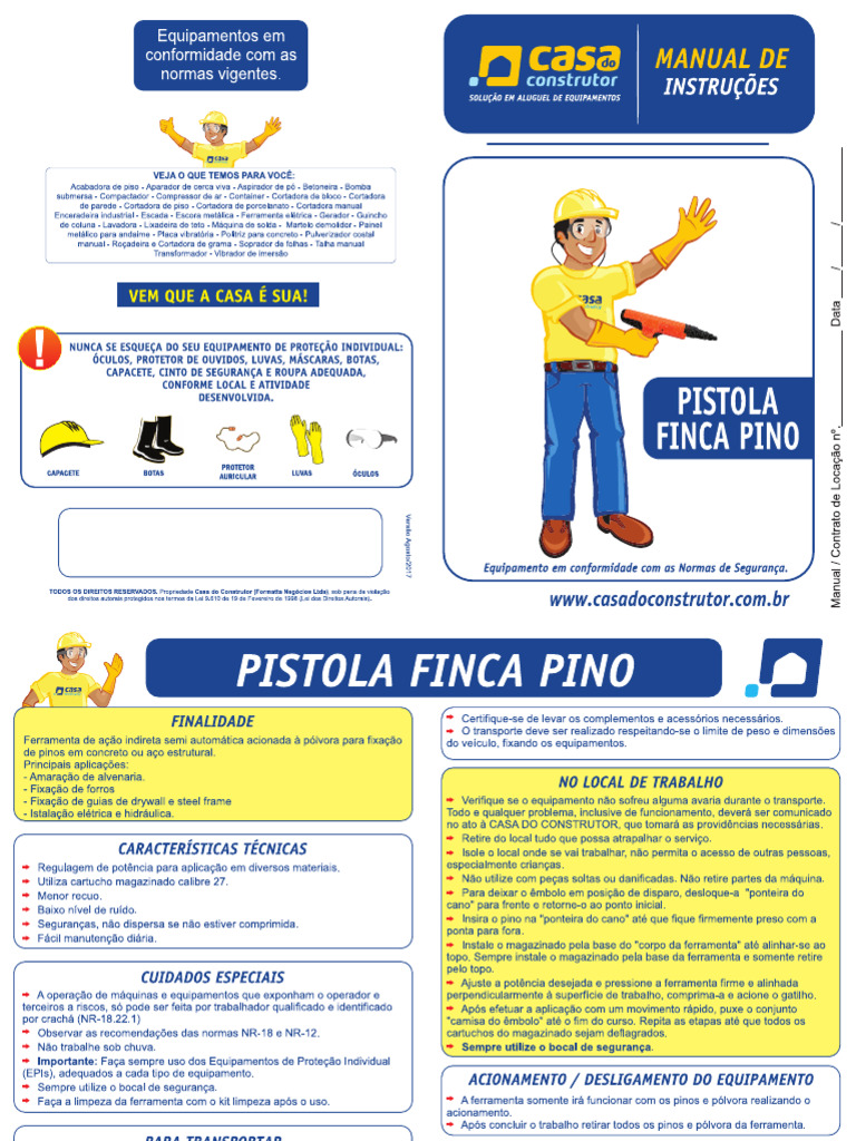 Manual De Instrucao Pistola Finca Pino PDF