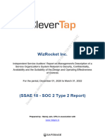 Clevertap SOC 2 Type 2 Report 2022