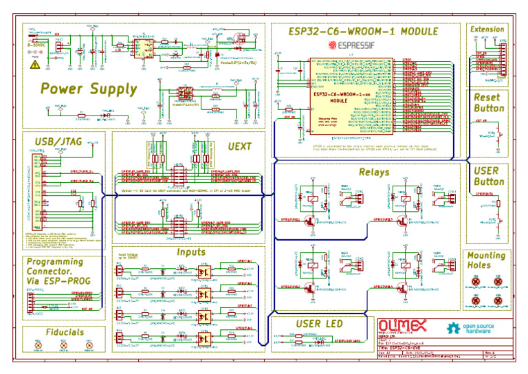 ESP32-C6-EVB Schematic Overview | PDF