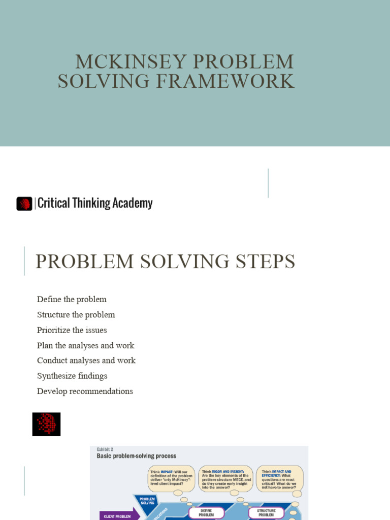 McKinsey Problem Solving Framework-Email | PDF | Analysis | Data