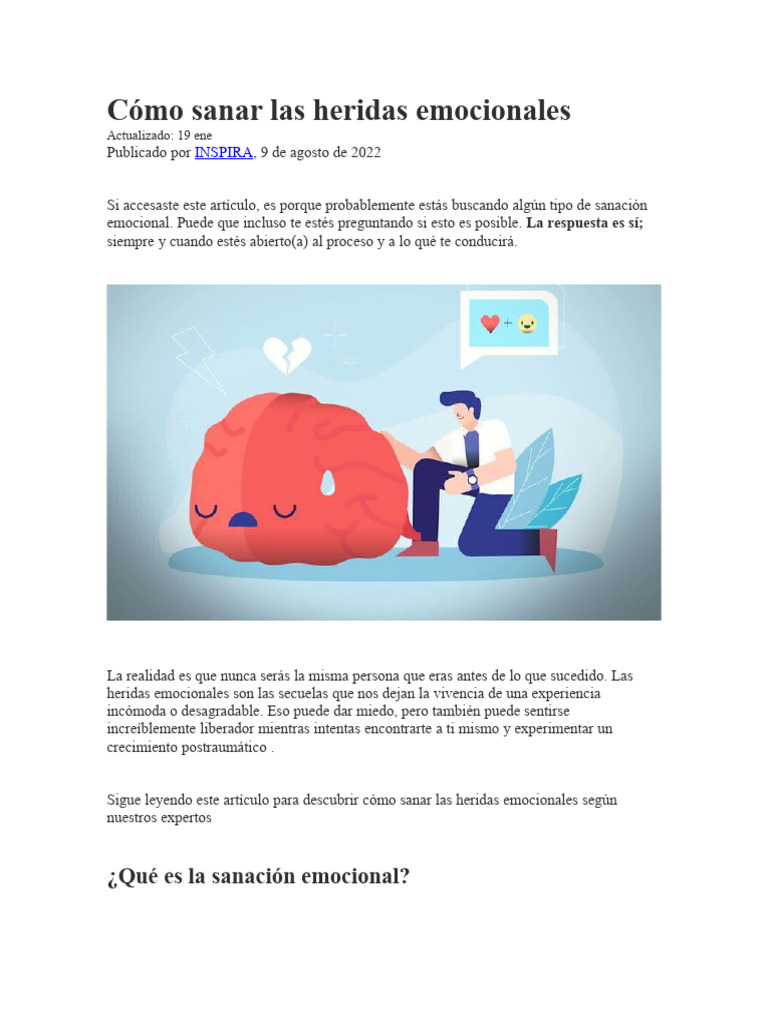 Como Sanar El Alma | PDF | Las emociones | Experiencia subjetiva