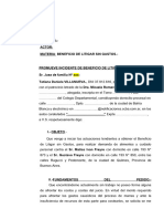 Beneficio de Litigar Sin Gastos