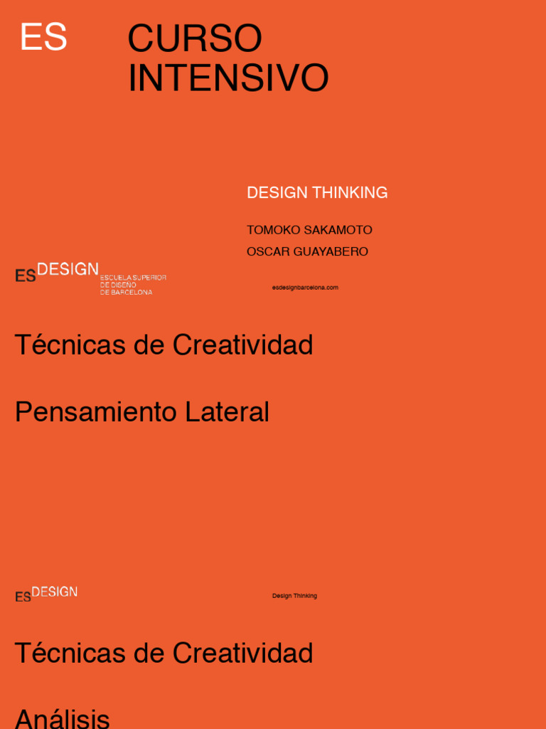 Curso Intensivo de Design Thinking | PDF | Pensamiento | Lluvia de ideas