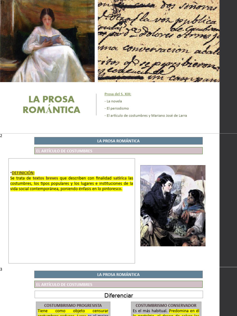 La Prosa Del Romanticismo | PDF | Romanticismo | Prosa