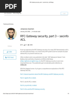 RFC Gateway Security, Part 3 - Secinfo ACL - SAP Blogs