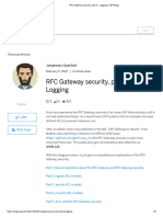 RFC Gateway Security, Part 6 - Logging - SAP Blogs