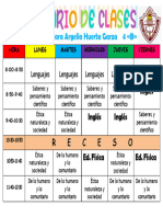 Horario de Clases 4b Mtra Clara