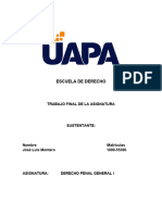 Trabajo Final de Derecho Penal General. Montero. Uapa.