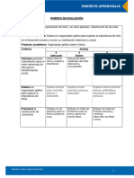 Rubrica de Evaluación - Sesión 01 Apreciación Artes Plásticas