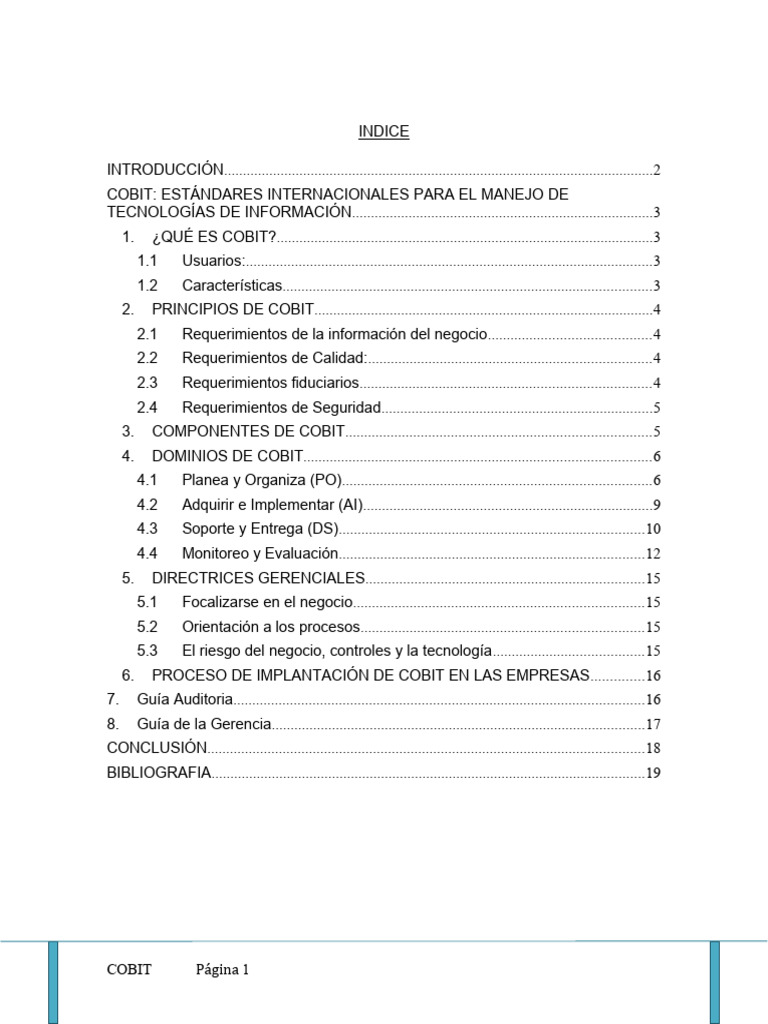Guía de COBIT para Gestión de TI | PDF | Cobit | Auditoría