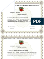 Certificado de Abanderados