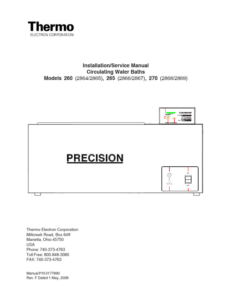 User Manual Precision Circulating Water Bath | PDF | Voltage ...