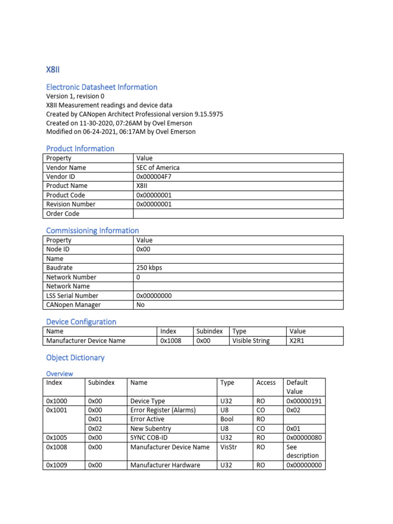 X8ii can object dictionary pdf information technology computer