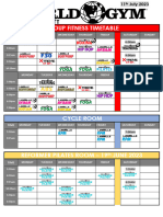 July 2023 Group Fitness Timetable