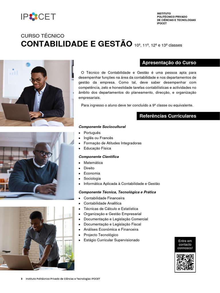 Curso Técnico Contabilidade E Gestão Pdf Contabilidade Business