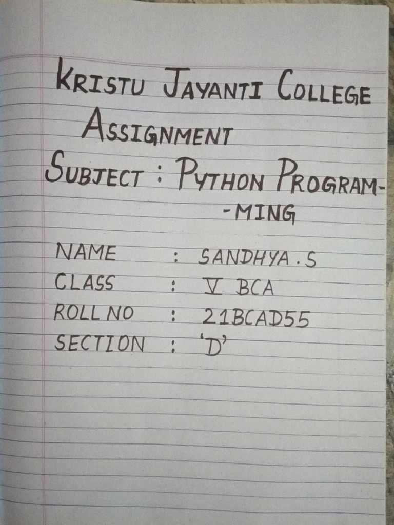 Python Assignment | PDF