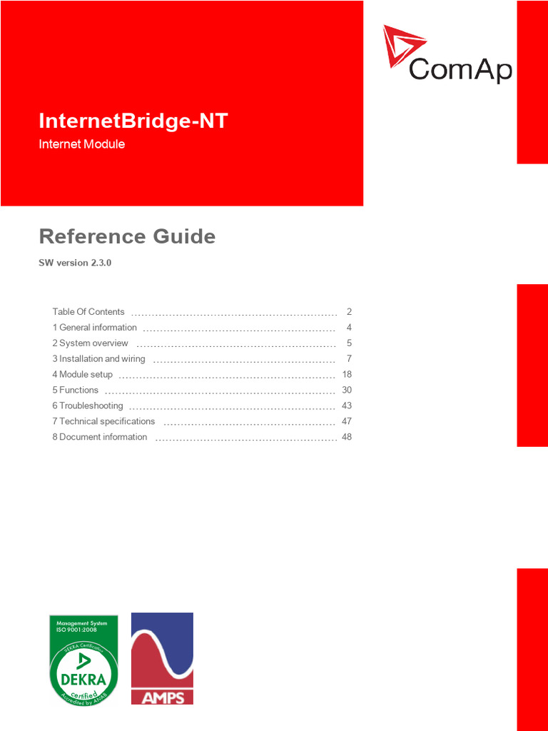 COMAP IB-NT-2 0-Reference Guide | PDF | Ip Address | Port (Computer ...