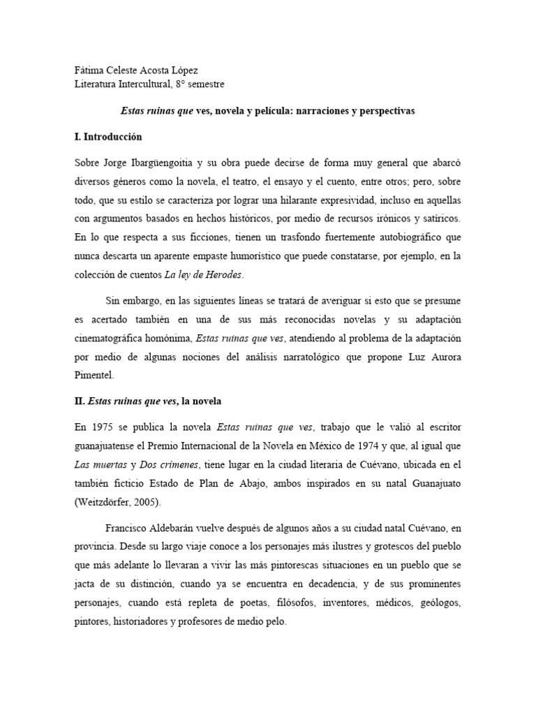 Fátima A. Estas Ruinas Que Ves