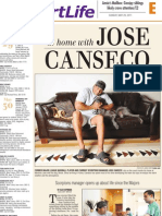 "At Home With Jose Canseco" Layout