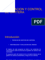 Evaluacion y Control de Cartera Analisis de Riesgo