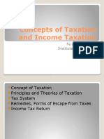Concepts of Taxation and Income Taxation
