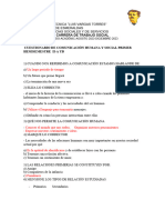 Cuestionario de Comunicación Humana y Social Primer Hemisemestre