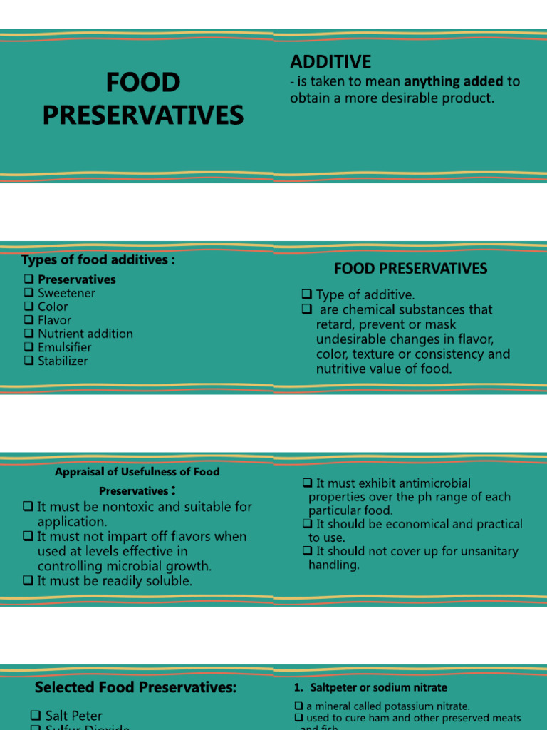 Food Preservative PDF
