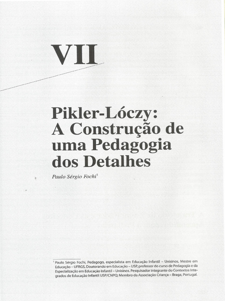 Emmi Pikler (Paulo Fochi) | PDF