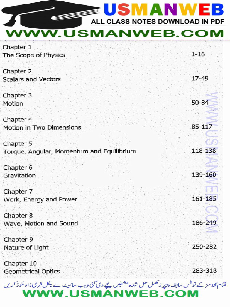 11th Physics Chapter 1 Notes Sindh Board | PDF