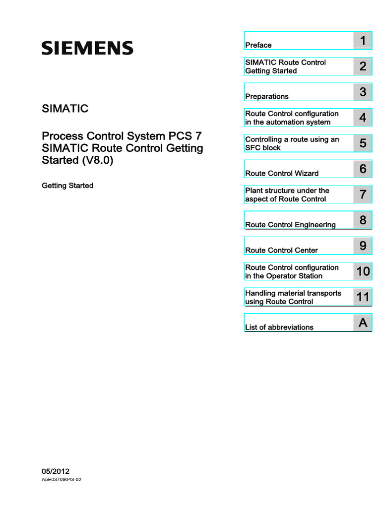 Simatic Process Control System PCS 7 SIMATIC Route Control Getting ...