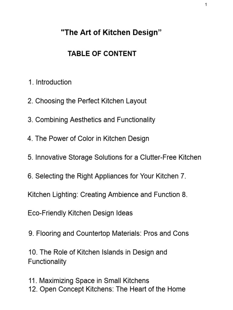 Kitchen Design PDF Countertop