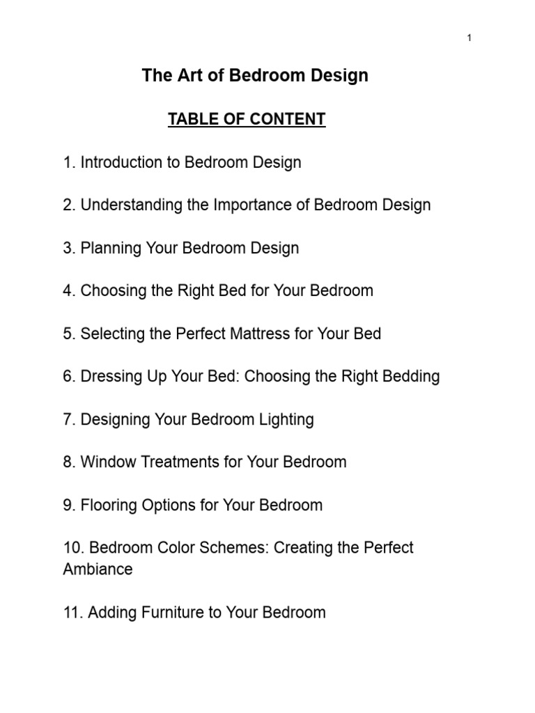 Bedroom Design | PDF | Mattress | Bedroom