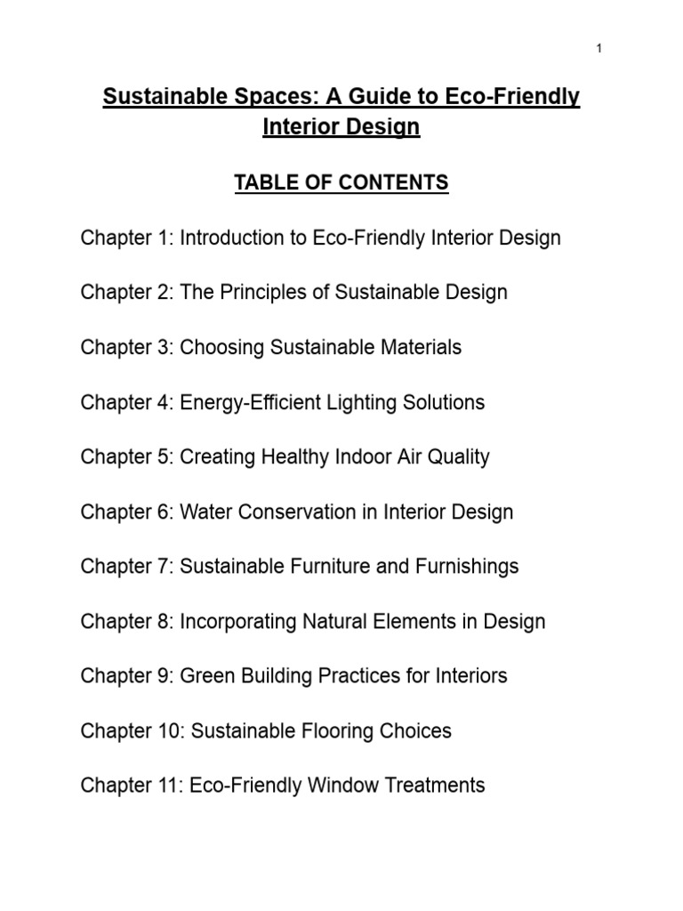 Eco-Friendly Interior Design Guide | PDF | Green Building | Sustainable ...