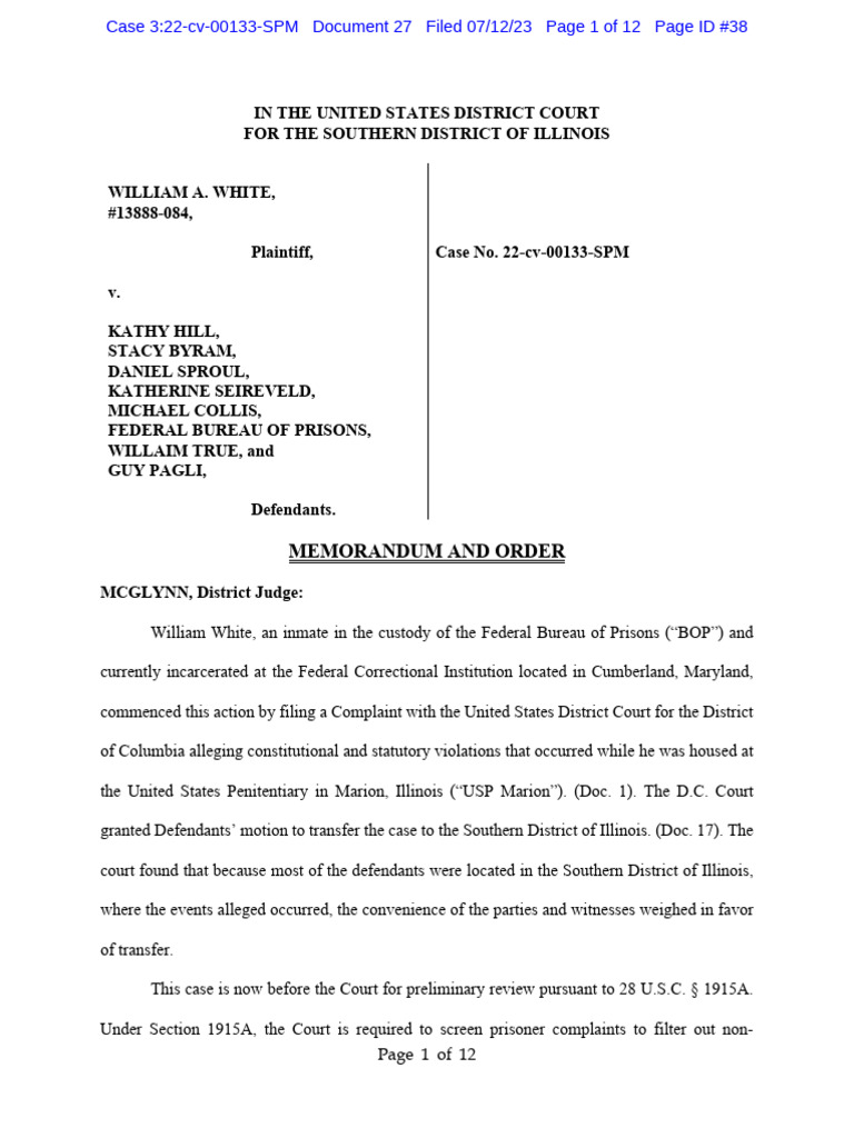 White Mail Tampering Opinion PDF Bivens V. Six Unknown Named Agents